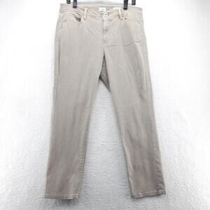 J.Jill Denim Jeans Womens 12 Dusty Beige Cotton Authentic Fit Slim Ankle Pocket
